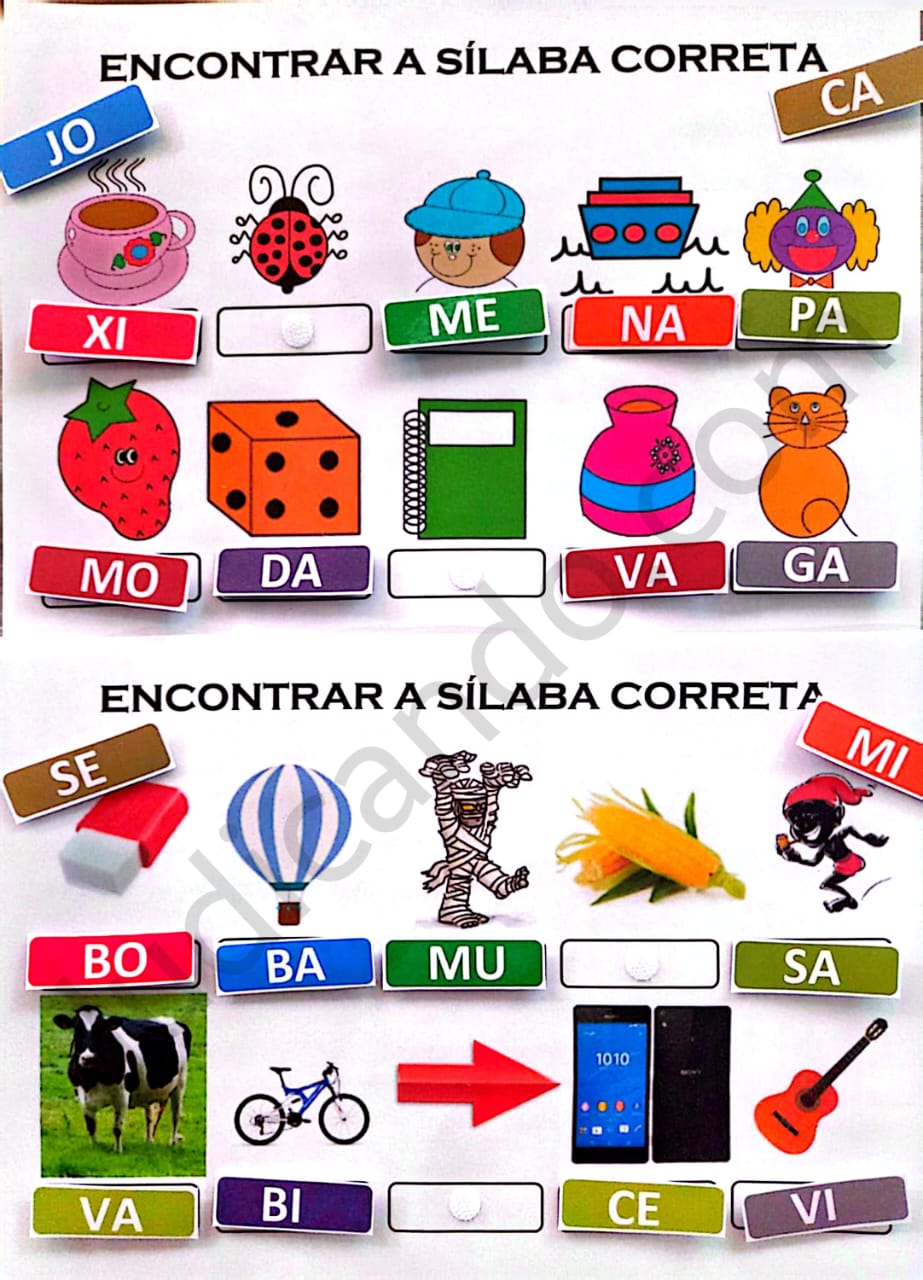 Qual é a Sílaba Inicial? Atividade de Consciência Fonológica